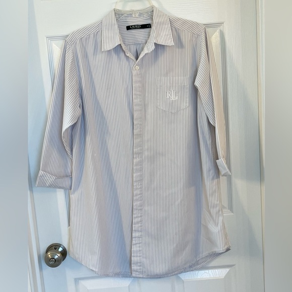 Ralph Lauren night shirt - cotton, striped, preppy - Picture 2 of 13